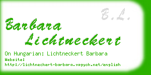 barbara lichtneckert business card